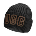 UGG, Womens, Chunky Crafted Rib Beanie, Black, One Size