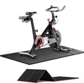 Mat for Exercise Bike Treadmill Walking Pad on Carpet 63x30,Compatible with Peloton, 1/4" Indoor Bike Trainer Mat for Hardwood Floors, Spin Stationary Bike, Equipment Stability, Noise Shock Absorption