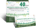 Skiennix Natural Mosquito Repellent Wipes - DEET-Free, Easy to Use, Long-Lasting | 40 Travel-Sized Packs