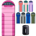 Sleeping Bags for Adults Teens Cold Weather &Warm, 3 Seasons, Cotton Flannel Liner Sleeping Bag, Lightweight Compact Camping Essentials Equipment, Hiking, Outdoor, Travel(T-Shaped) (Double Pink)