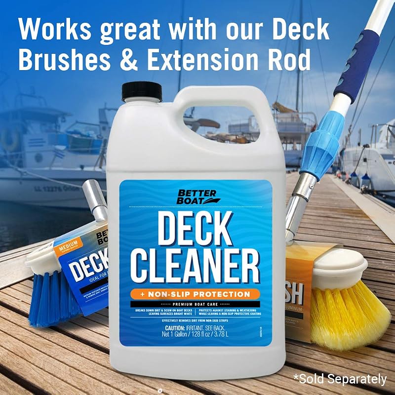 Boat Deck Cleaner for Non-Skid Strips on Fiberglass, Vinyl, Aluminum - 128 Fl Oz