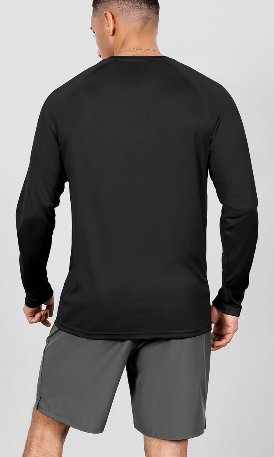 ODODOS Men's Quick Dry Long Sleeve Shirts - UPF 50+ Sun Protection Athletic Tops for Fishing & Workouts
