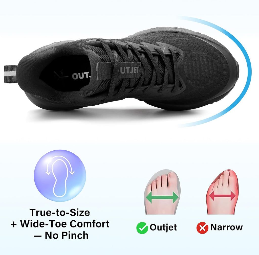 Skiennix Men's Cushioning Athletic Sneakers - Lightweight Non-Slip Running & Walking Shoes | Comfortable Gym Training