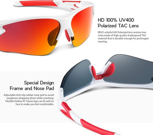 BEACOOL Polarized Sports Sunglasses - UV400 Protection for Men, Women & Youth | Ideal for Baseball, Fishing, Cycling & More