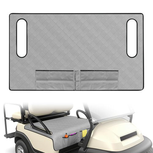 Federedevo Golf Cart Seat Covers, Universal Golf Cart Seat Blanket for EZGO、Yamaha、Club Car and More 2 Person Seats Golf Carts, with 4 Pockets & Nonskid Bottom