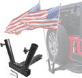 KAIRAY Hitch Mount Dual Flagpole Holder - Universal Fit for 2-Inch Receiver | Ideal for Trucks, SUVs, RVs