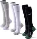 Skiennix Compression Socks - Knee High 15-20mmHg Graduated Support | 3 Pairs for Nurses & Travelers
