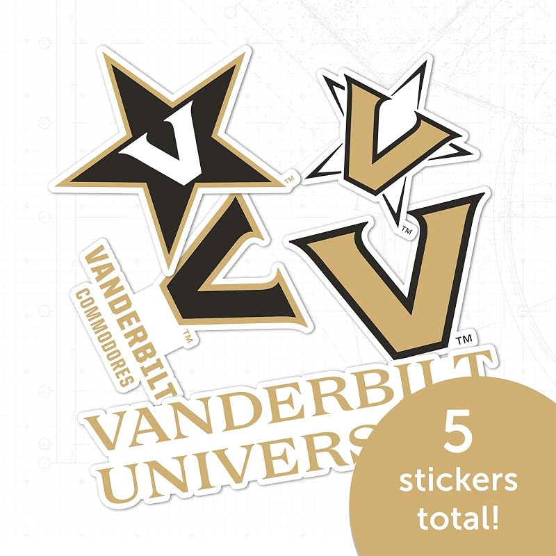Vanderbilt Commodores Sticker Decal Sheet | Desert Cactus Official Licensed