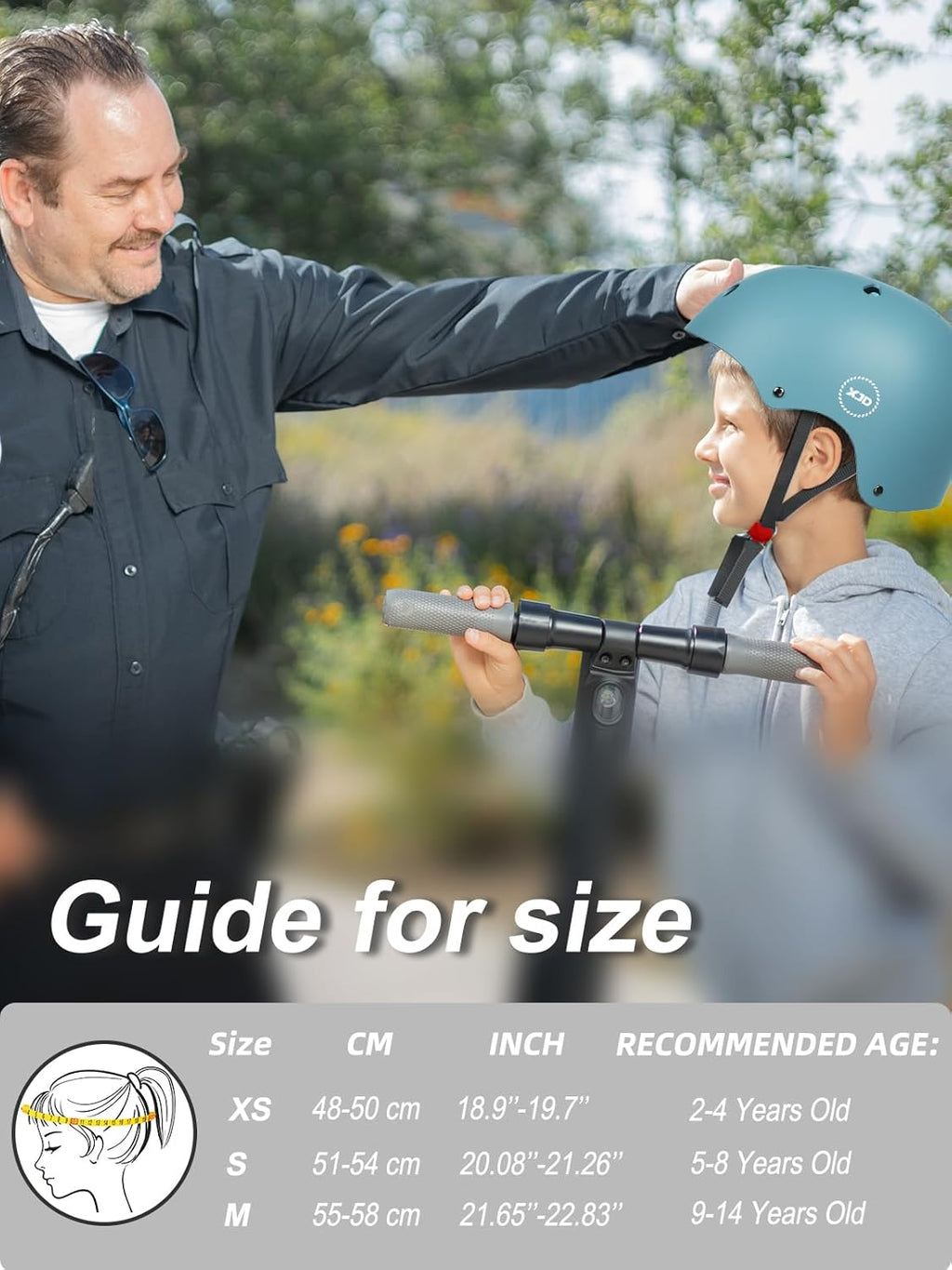 XJD Toddler Bike Helmet - Adjustable Safety Gear for Kids Ages 2-8 | Perfect for Skateboarding