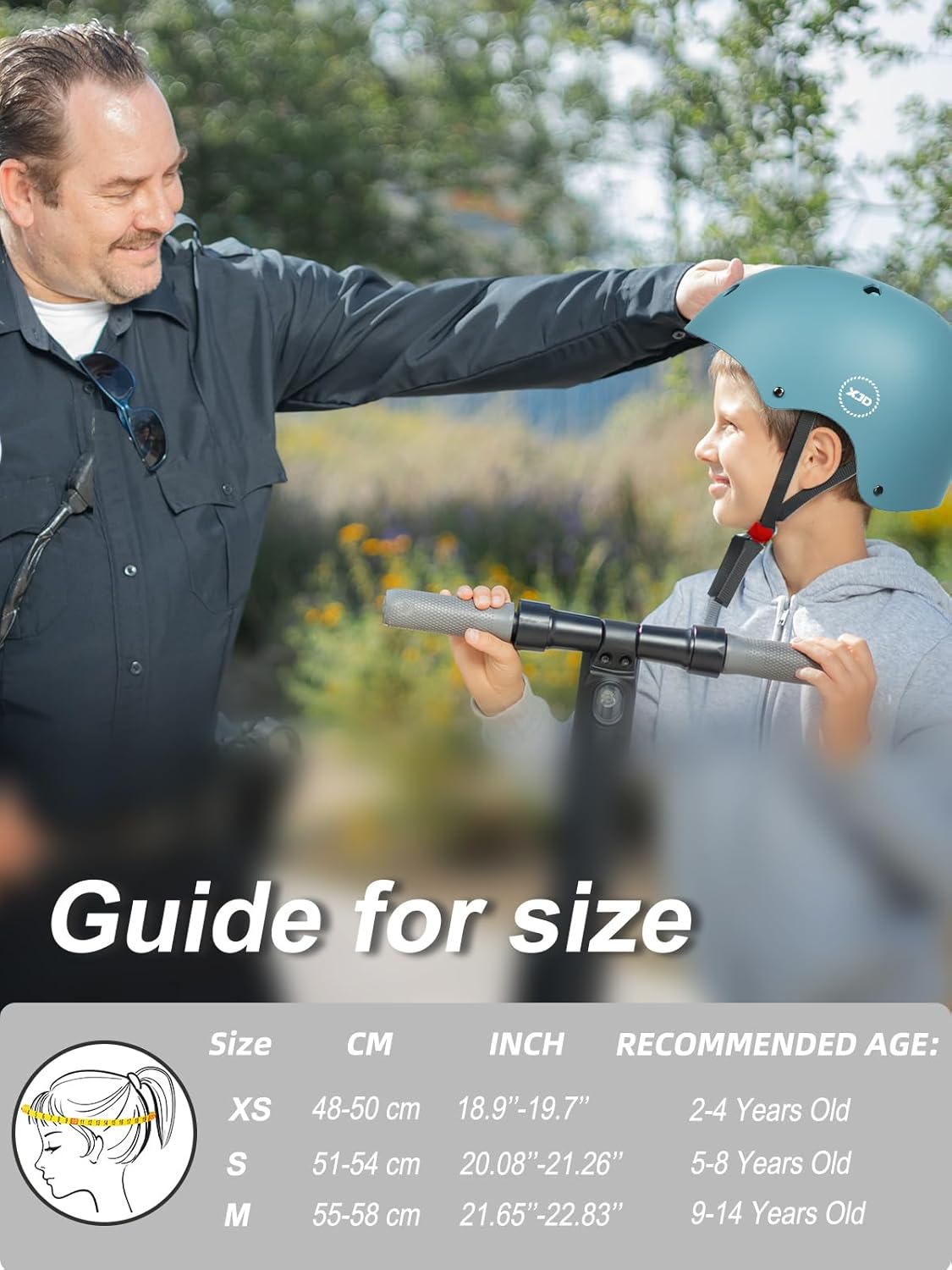XJD Toddler Bike Helmet - Adjustable Safety Gear for Kids Ages 2-8 | Perfect for Skateboarding