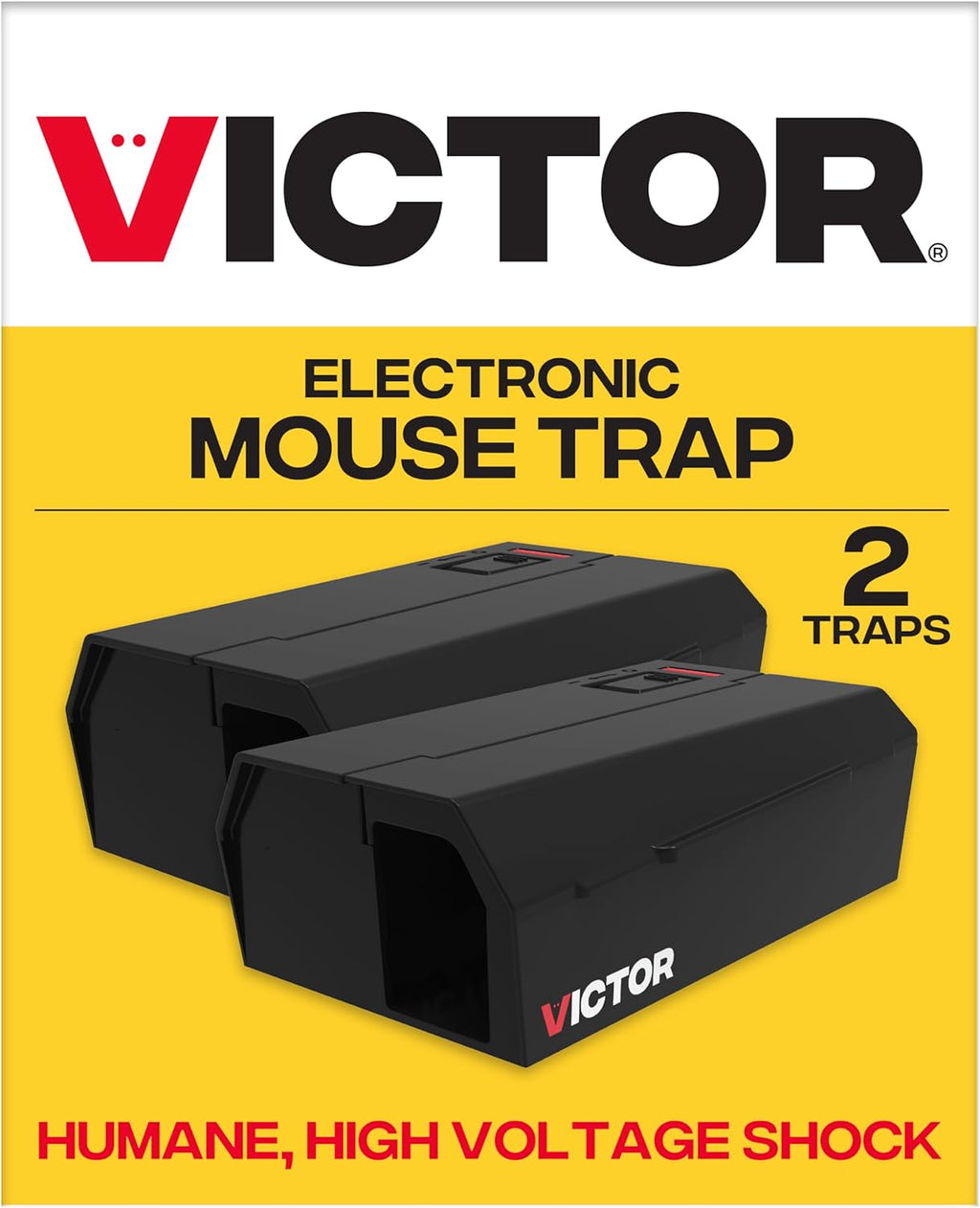 Victor Humane Mouse Traps - No Touch Electric Indoor Traps for Home | Pack of 2 - M250BSR-2