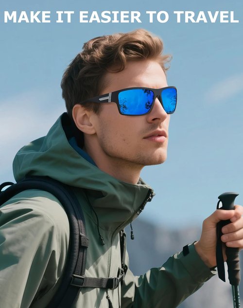 KALIYADI Polarized-Sunglasses Men Sports Sun-Glasses: Men Polarized Sunglasses Women UV400 Protection for Fishing Golf A03