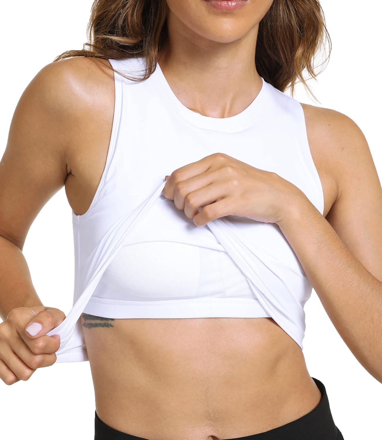 Skiennix Sports Bras for Women - Removable Padded Athletic Yoga Crop Tops | Sleeveless Gym Workout Wear