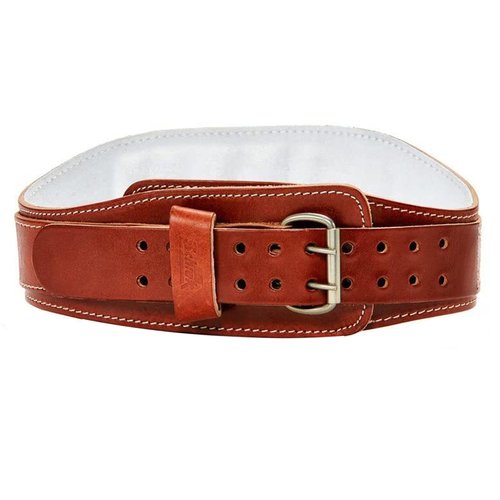 Schiek Sports 2006 Leather 6" Weight Lifting Belt - Weightlifting Belt with Double Prong Stainless Steel Belt Buckle