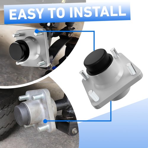 FIXHAWK EZGO TXT Front Wheel Hub, EZGO Wheel Hubs Kit with Bearing/Oil Seal/Dust Cover, Fit for 2001.5-2013 EZGO TXT Golf Cart, Replace OEM#70895G01