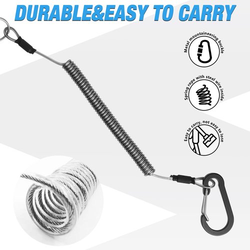 FLISSA 7" Fish Gripper, Stainless Steel, Lightweight Fish Holder for Caught Fish, 40 Pound Grabber