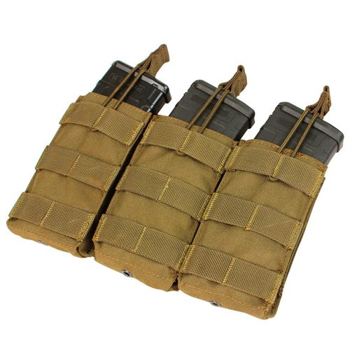 MA27-498 Triple M4/M16 Open-Top Mag Pouch, Coyote Brown