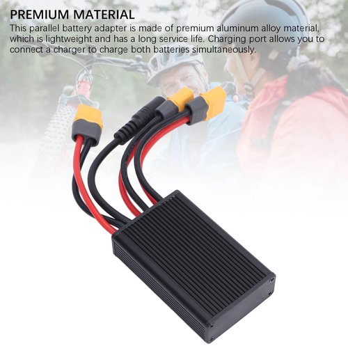 Double Battery Parallel Module, Dual Battery Support for Extended Range, Discharge Switch 20-72V 40A for Electric Bikes, Scooters, Cycling Enthusiasts, Commuters