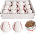Skiennix Autograph Baseballs - 12 Pack Standard Size 9 Inch Leather Balls for Pitching & Training