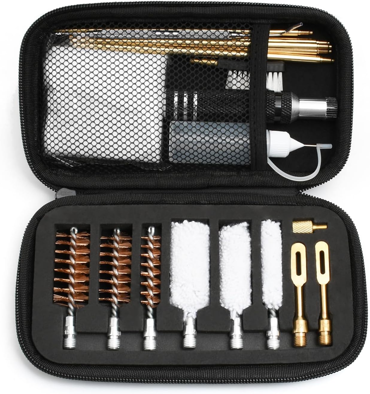Shotgun Cleaning Kit - 12, 20, 410 Gauge | Bronze Brushes, Brass Adaptor & Cotton Mops Included