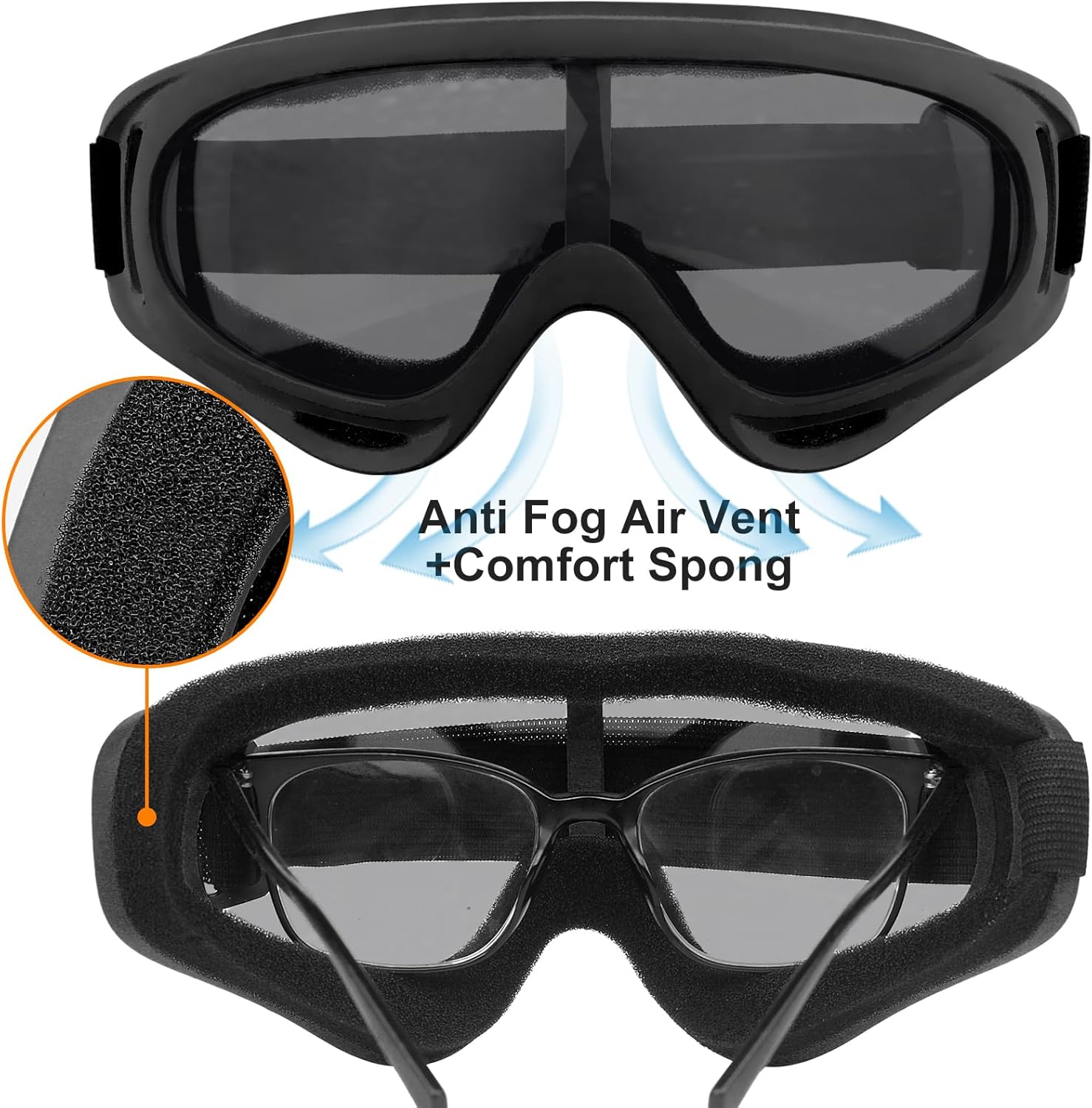VPZENAR Tactical Airsoft Helmet - Full Face Protection with Anti-Fog Goggles & Mesh Mask | Black