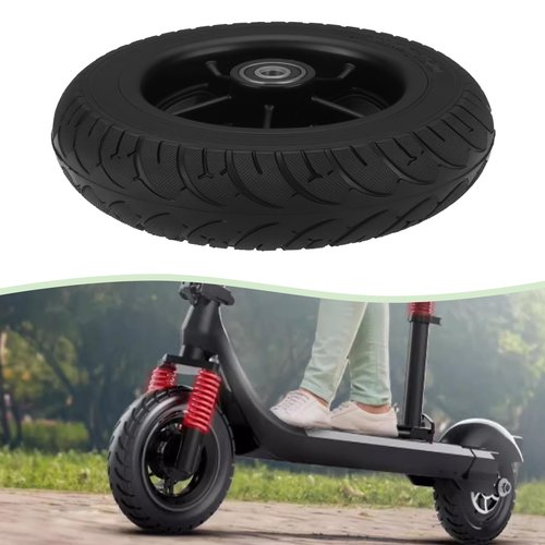 YINETTECH Electric Scooter Solid Wheel with Hub 8 Inch Rubber Tyre 200x50 Front Wheel Compatible with Small Dolphin Compatible with Binglan Compatible with Shengte