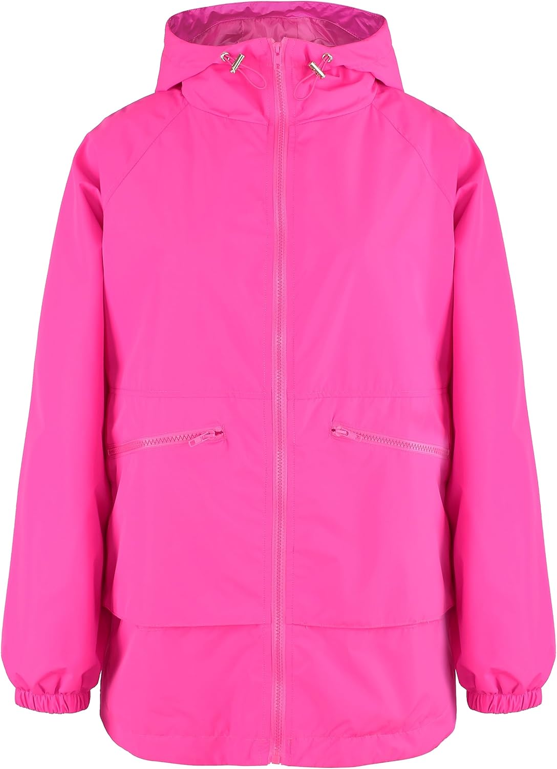 PESION Women's Waterproof Raincoat - Lightweight Hooded Windbreaker with Pockets | Ideal for Outdoor Use