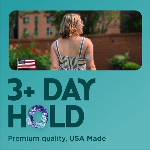 ExpressionMed - Adhesive Patches for Omnipod (5-Pack) - Waterproof & Sweatproof, Non-Fraying Sensor Covers - Pre-Cut CGM Sensor Tapes - (Nature Views Variety Pack) - Made in USA