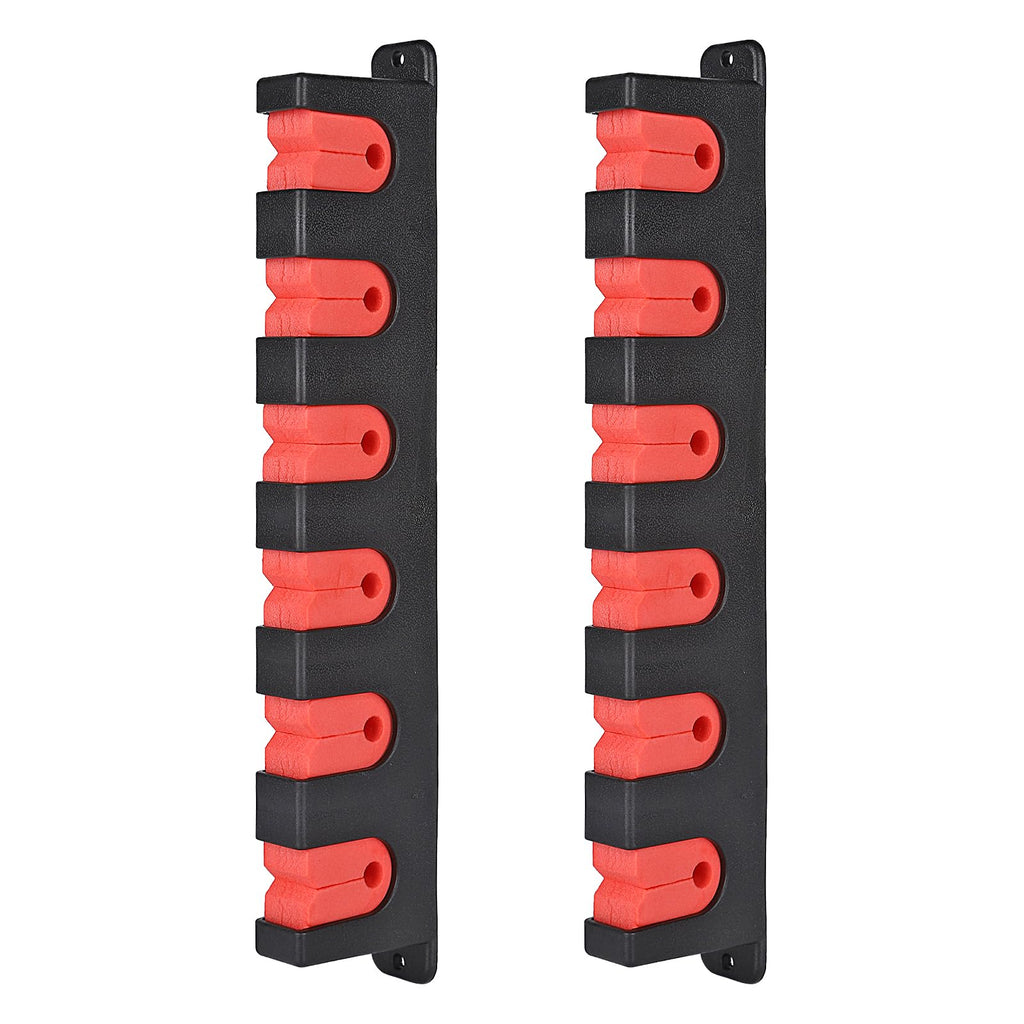 Axlksia Fishing Rod Holder Wall Mount, 1 Pair Fishing Pole Holders for Garage, Boats, 6 Fishing Rod Storage Racks