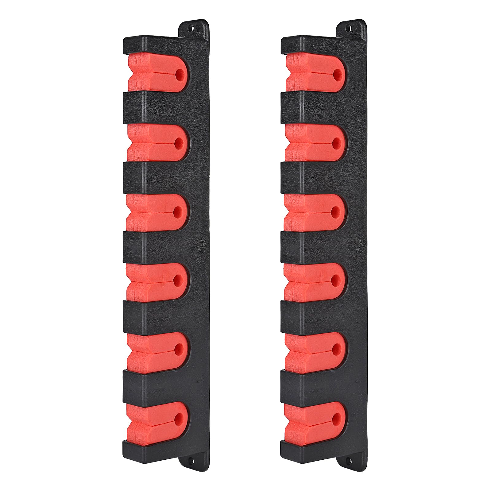Axlksia Fishing Rod Holder Wall Mount, 1 Pair Fishing Pole Holders for Garage, Boats, 6 Fishing Rod Storage Racks