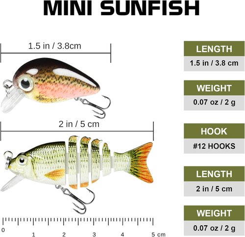 GOTOUR Fishing Lures for Freshwater or Saltwater, Easy to Use for Family Fishing Beginner and Pros, Most Lifelike Jointed Swimbait，Slow Sinking Bass Pike Panfish Walleye Lures, Fishing Gifts for Men