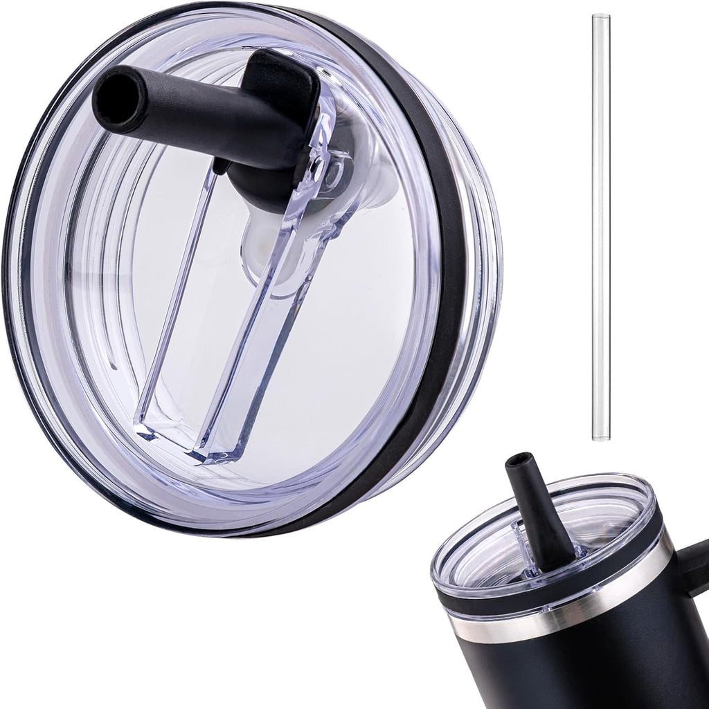 Stanley Replacement Lid - Leakproof Flip Straw Lid for 40 oz & 64 oz Tumblers | Black, 1-Pack