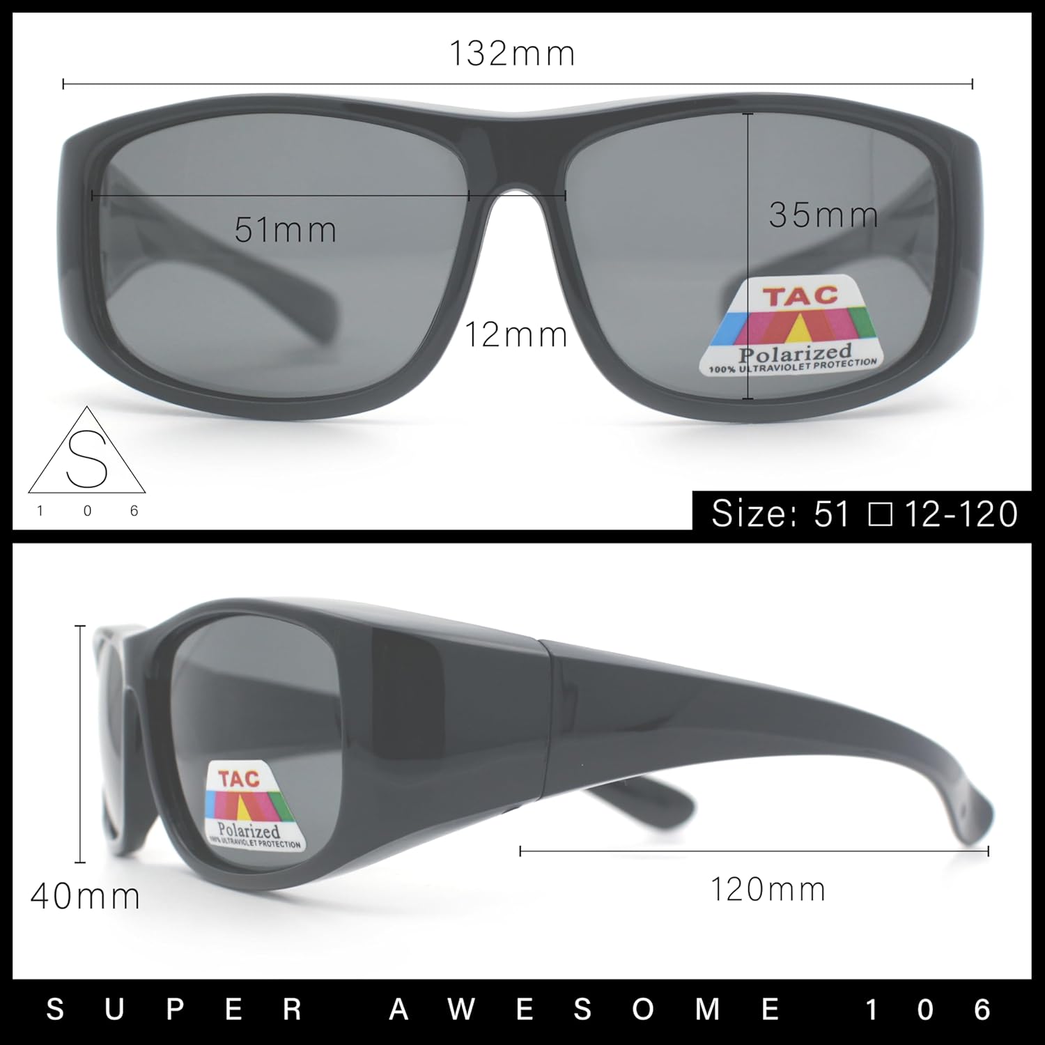 Skiennix Polarized Kids Sunglasses - Anti-Glare 48mm Fit Over OTG Design for Toddlers & Small Children
