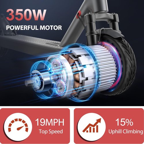 MAXSHOT Electric Scooter - High-Speed 350W/500W Motor | 21-28 Miles Range, Dual Suspension, Folding Design