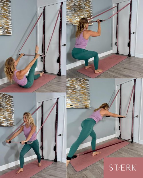 STAERK Medium Resistance Band Set - Pilates Resistance Exercise Bands - at-Home Pilates for Strength & Flexibility