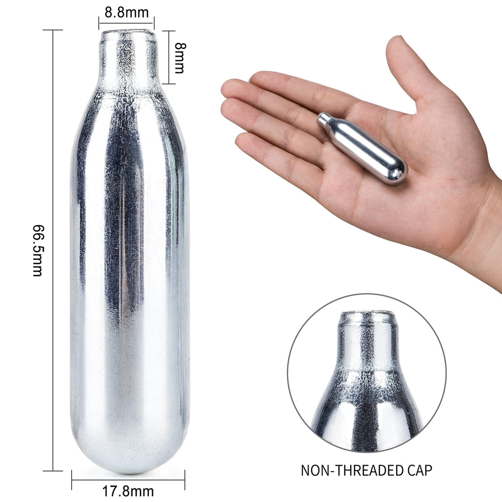 8 Gram/ 12 Gram CO2 Cartridges for Paintball - CO2 Cylinder CO2 Powerlet Cartridges for Airsoft, Air Gun, Pepper Gun P2P HDP 50 Compact(8G-24PC)