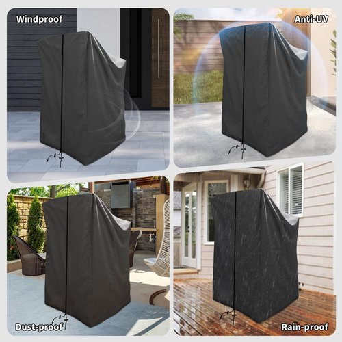 XYZCTEM Treadmill Cover, Dustproof Waterproof Folding Treadmill Cover, Fit for Most Indoor Outdoor Sunscreen Fold-able Treadmills, Black