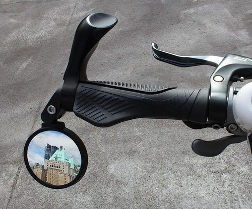 Hafny Bar End Bike Mirror, HD, Blast-Resistant, Glass Mirror, HF-MR090, HF-M951-FR03, HF-M952-FR03 (Silver Glass, 62mm)