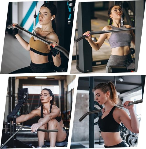 LAT Pull Down Bar Attachment - Non-Slip Handle for Cable Machines | Strength Workout Equipment