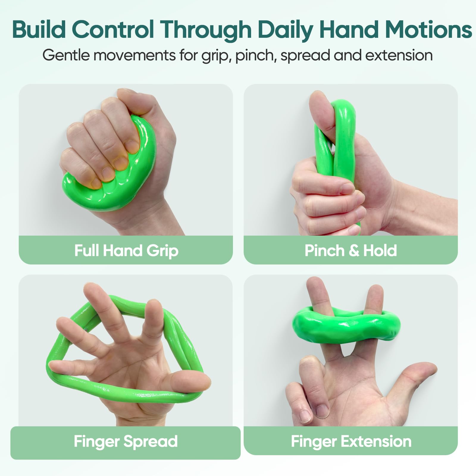 FitBeast Flex Therapy Bars and Therapy Putty Set, Hand Therapy and Grip Strength Training for Finger, Wrist & Forearm Exercise