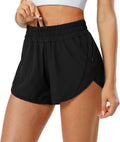 Aurefin Women's Athletic Shorts - Quick Dry Workout & Running Shorts with Elastic Waist and Zip Pockets