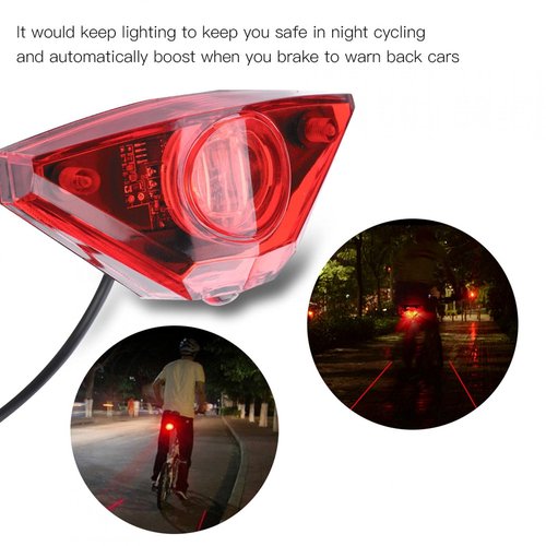 Kuuleyn 6-80v Universal Electric Bike Rear Tail Safety Light,Bike Tail Light,Scooter Lights Scooter Warning Brake Plastic Lamp for Night Riding Cycling Diy Accessory