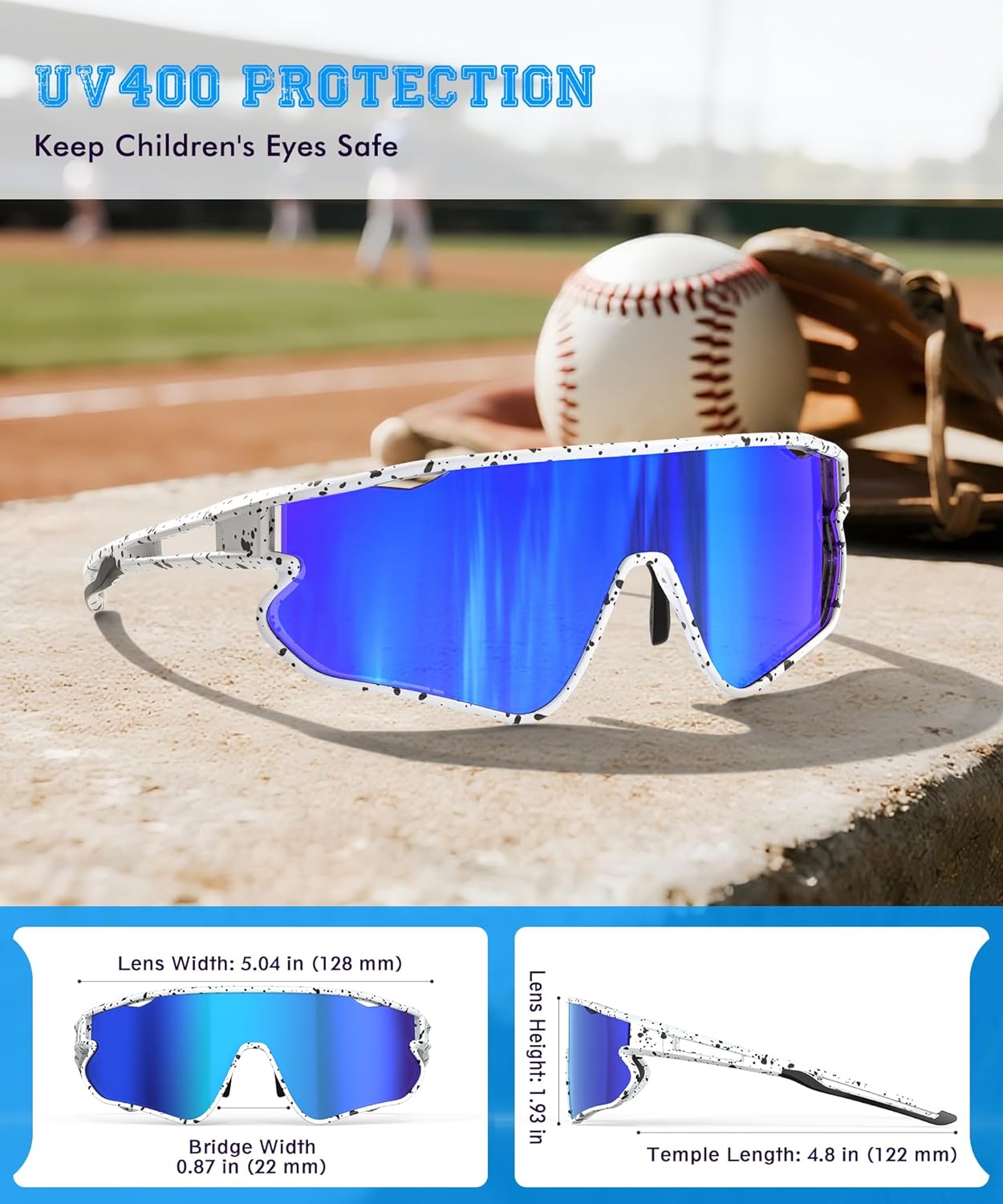 Skiennix Kids Sunglasses - UV400 Protection for Boys & Girls Ages 4-14 | Perfect for Sports & Outdoor Activities
