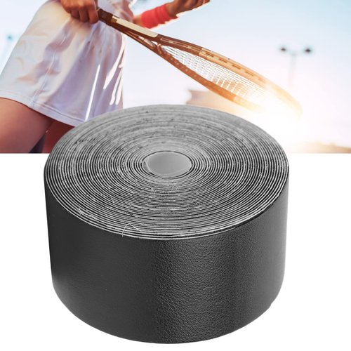 plplaaoo Tennis Racket Grip Tape, 5M Tennis Racket Head Tape,Tennis Racket Tape Racket Head Protection Tape, Tennis Wrap Grip Tape,Widened Squash Racquet Guard for Sports Gear,Tennis Tape