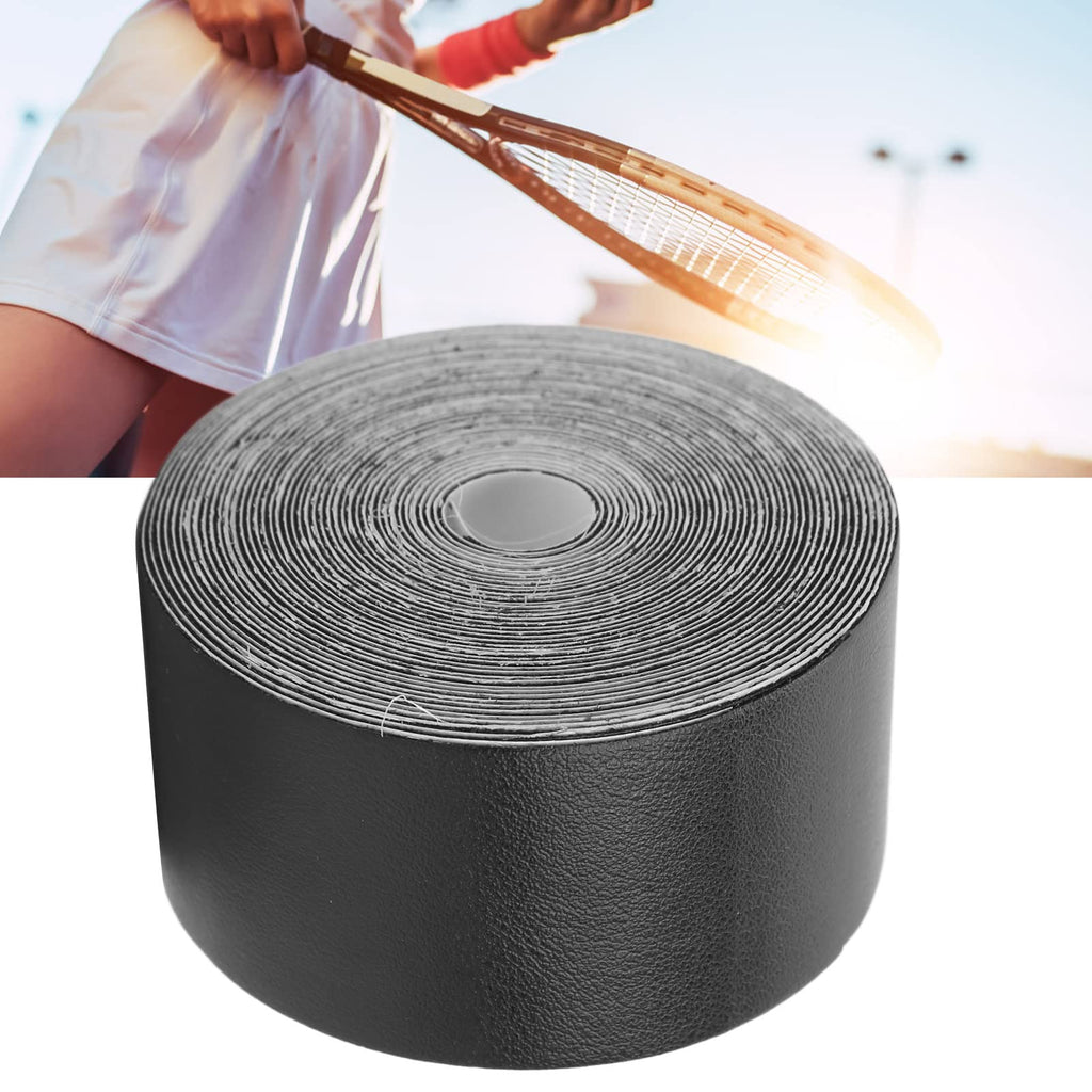 VBESTLIFE Tennis Racket Frame Tape, 16.4ft PU Edge Wrap for Racquet Head Cover Scratch Prevention Sports Equipment Maintenance‌ (Black)