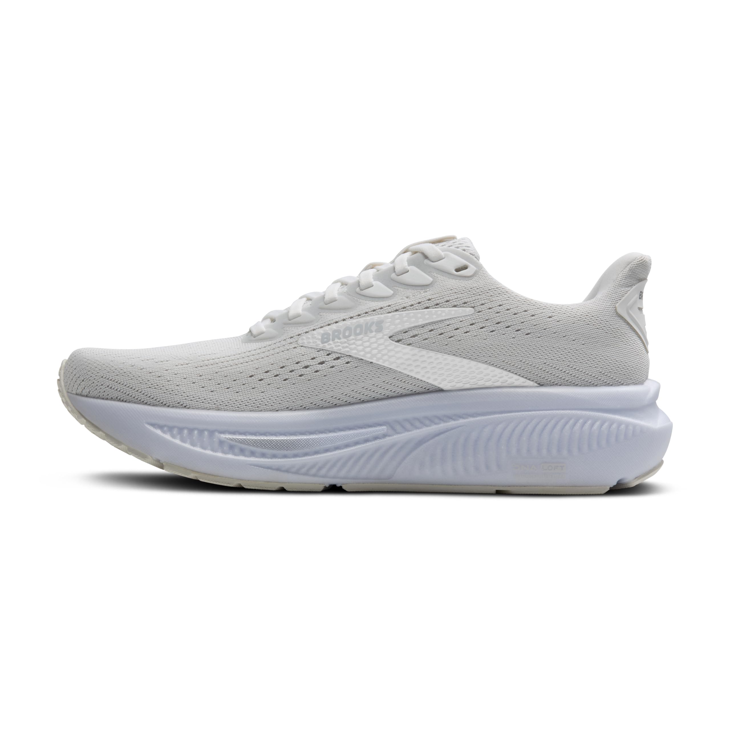 Brooks Women’s Ghost 17 Neutral Running Shoe - White/White/Grey - 5.5 Medium