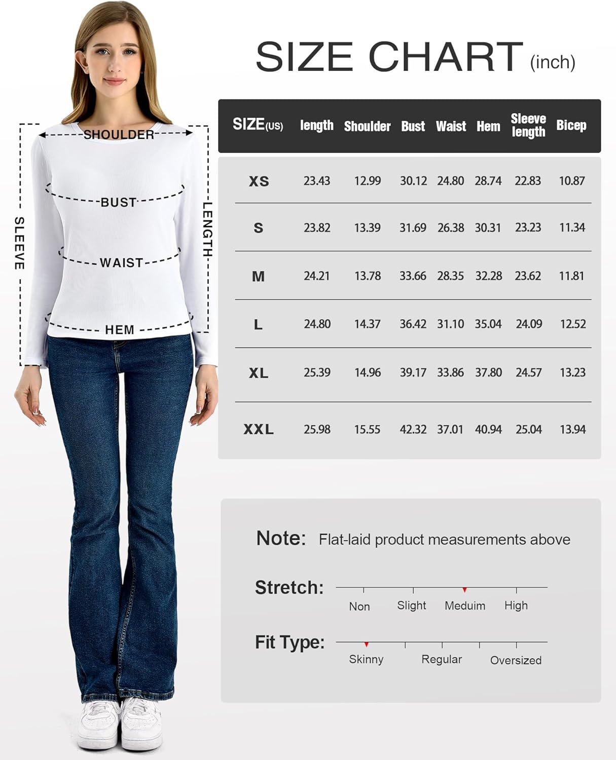Walifrey Long Sleeve Shirts - Ribbed Knit Women's Tops for Spring Fashion | Stylish & Comfortable