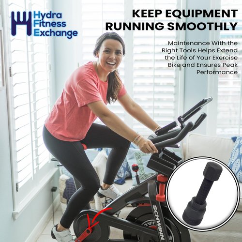 Hydra Fitness Exchange Crank Puller Tool 1000512919 – 25mm Bike Crank Arm Remover for Spline & Standard Cranks, Compatible with Schwin & Bow.Flex Stationary Bikes – Maintenance Disassembler Tool