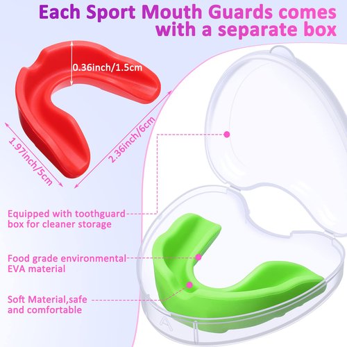 Boao 17 Pack Kids Youth Mouth Guard for Sports, Boys Girls Mouth Guard with Case for Football Lacrosse Basketball Boxing Soccer Taekwondo MMA Karate