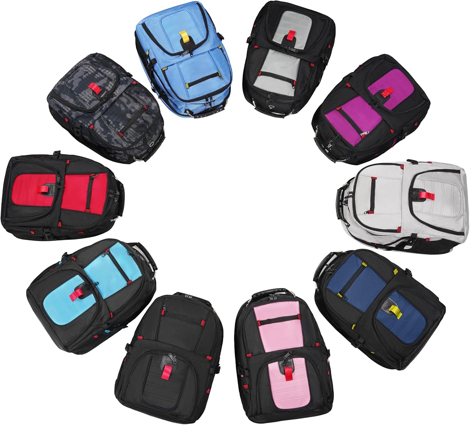 YOREPEK Large Laptop Backpack - Water Resistant Travel Bag for 17 Inch Computers | Black